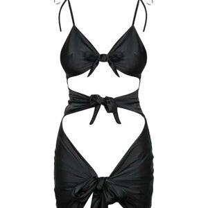 God Save Queens Black Wilma Mini Dress - size M